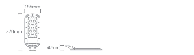 70118B/AN/V ANTHRACITE STREET LIGHT 100W CCTV IP65 230V