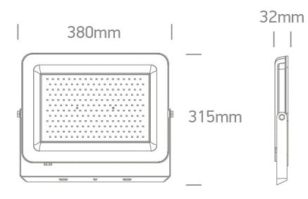 7028CF/B/V: 200W DOB LED CCT Variable floodlight with adjustable mounting bracket.  IP65 rated for outdoor use. ..