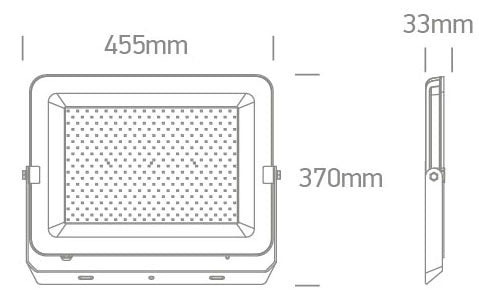 7028CH/B/V: 300W DOB LED CCT Variable floodlight with adjustable mounting bracket.  IP65 rated for outdoor use. ..