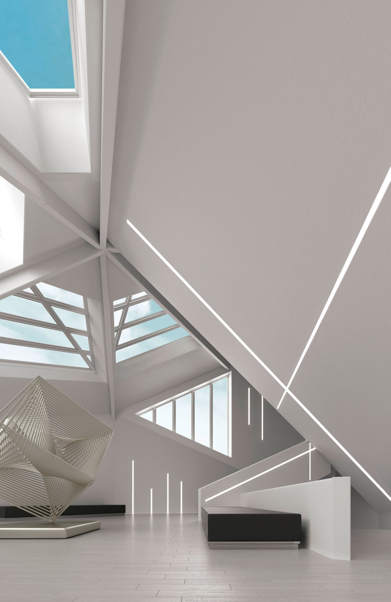 71-5754-14-00, LINEAR LIGHTING SYSTEM TAGLIO DI LUCE DIRECT 50MM TRIMLESS 2000MM , White