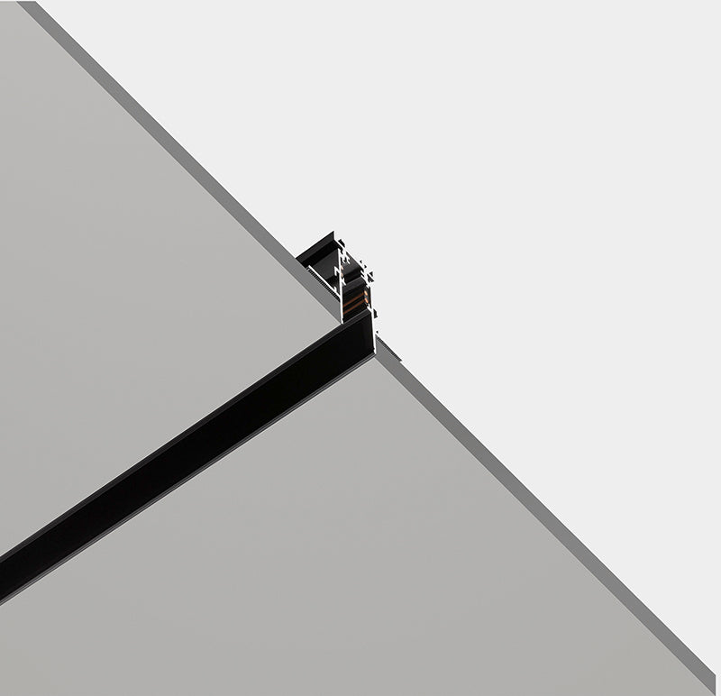 71-7630-60-00, LOW VOLTAGE TRACK RECESSED 1000MM BLACK, Black