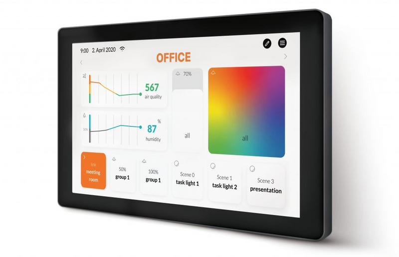 Touch Screen Display 7 channels DALI2 Control | DALI-2 | Black | 71-B909-60-60