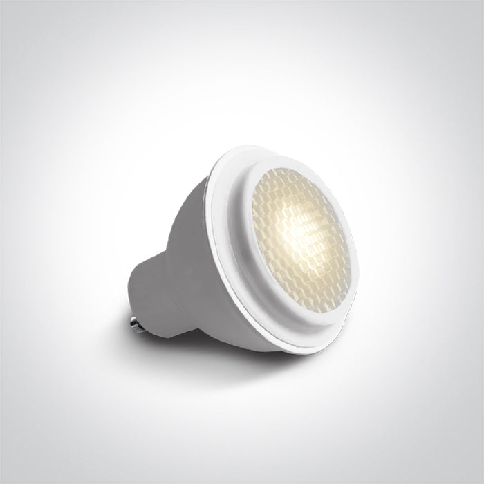 7306CHG/W/W: MR16 COB LED GU10 6W 230V AC lamp with honeycomb. Suitable for residential and commercial applications. ..