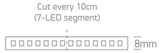 Flexible LED strip with SMD2835 LEDs