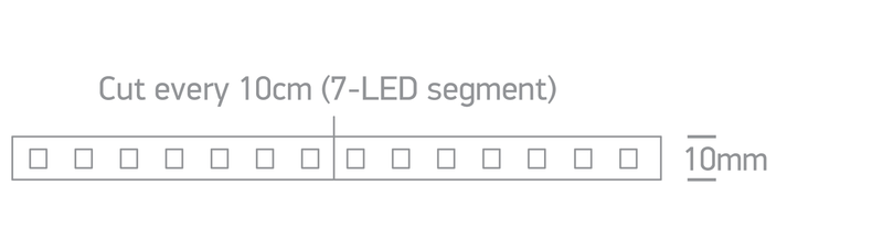 7829AW/C LED STRIP 24V DC CW 5m ROLL 9,6W/m IP68
