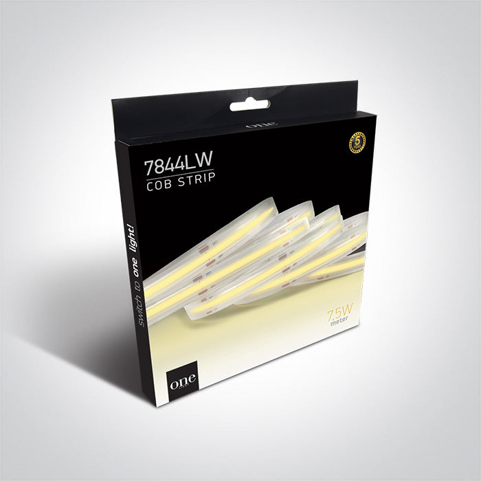 7844LW/C COB LED STRIP 24V DC CW 20m ROLL 7,5W/m IP67