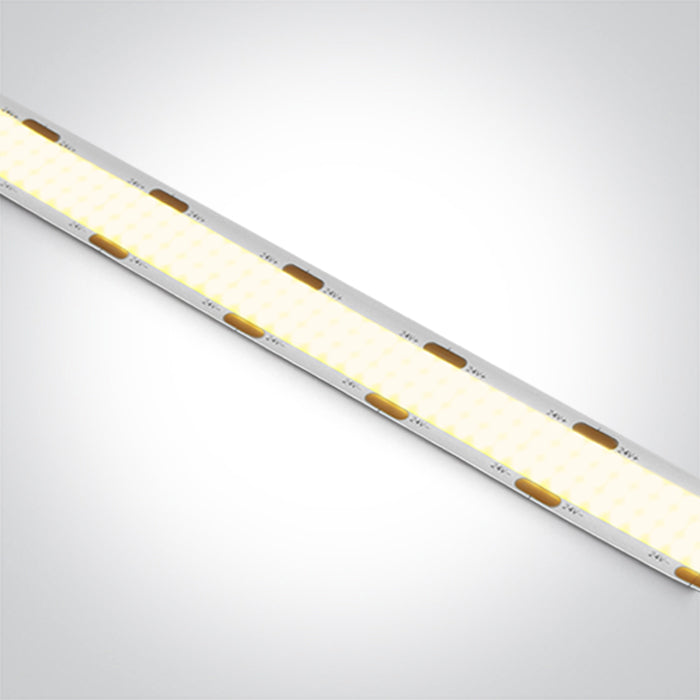 7887A/W: Flexible COB LED light strip, 960LEDs/meter, 25W/meter.   Supplied in 5 meters roll with 3M double face adhesive tape.  Can be cut every 5cm.  Requires 24V DC constant voltage LED driver. ..