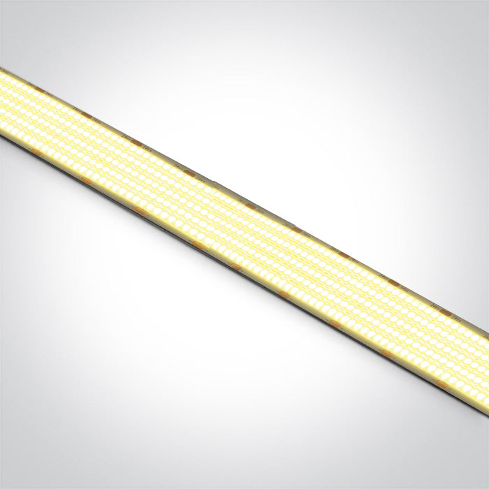 7887B/W: Flexible COB LED light strip, 1600LEDs/meter, 40W/meter.  Supplied in 5 meters roll with 3M double face adhesive tape.  Can be cut every 2,5cm.  Requires 24V DC constant voltage LED driver. ..