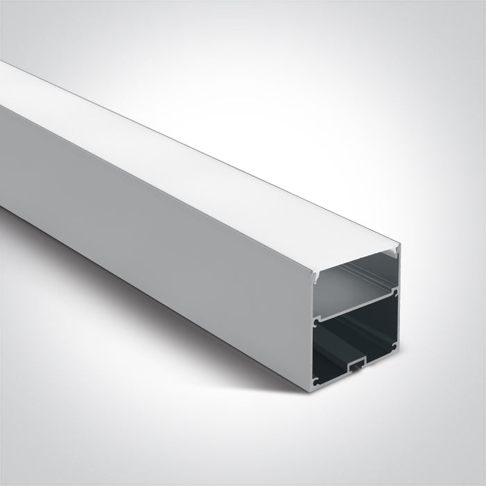 7910A/AL SURFACE PROFILE 2m FOR 45mm STRIPS + PC OPAL DIFF