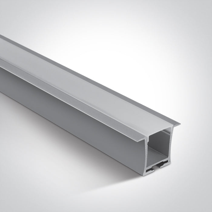 7912R/AL RECESSED PROFILE 2m + PC opal diffuser