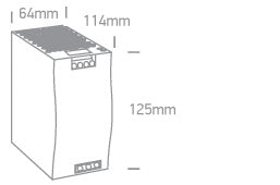 89240XR DRIVER 48V 240W DIN RAIL 100-240V