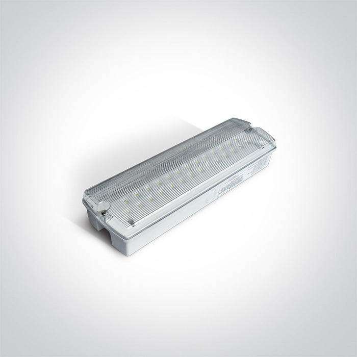 89404A WHITE 4W EMERGENCY M3hrs IP65 AUTO SELF TEST & TEST BUTTON 230V