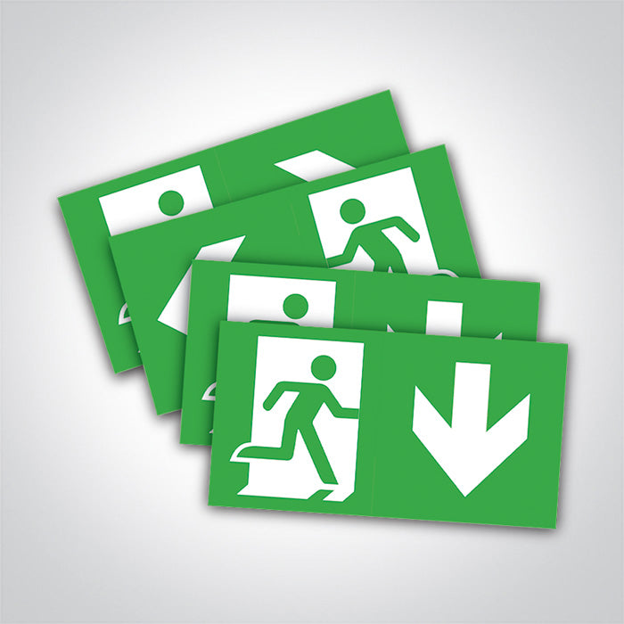 89414/W: 1W LED Wall and ceiling 3-Hour Emergency Exit sign, IP20.  Supplied with battery, self-test and four stickers.  Can be used in Maintained & Non-Maintained modes.  ..