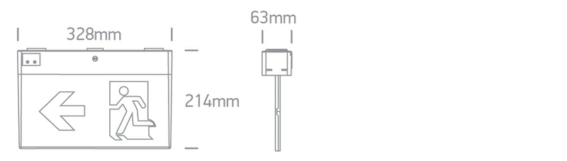89416 WHITE WALL/CEILING/RECESSED EMERGENCY 3W IP20 M3h 230V SELF TEST
