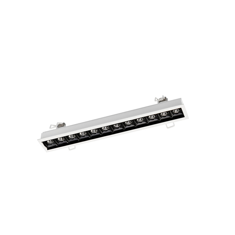 90-6686-14-60, DOWNLIGHT BENTO STANDARD 12 LEDS TRIM 24.4W LED WARM-WHITE 4000K CRI 92 37.5 , White, Black