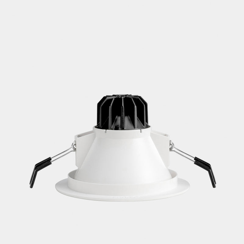90-A030-14-00, DOWNLIGHT LITE DEEP FIX Ø105MM 8.4W LED WARM-WHITE 3000K CRI 80 30.2º ON-OFF W, White, Transparent