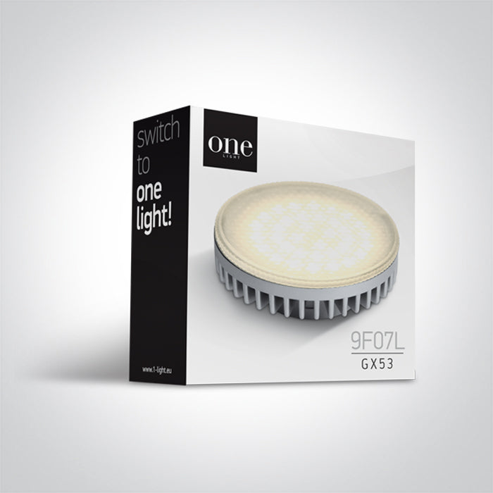 9F07L/V: GX53 7W CCT Variable LED 230V AC lamp.  ..