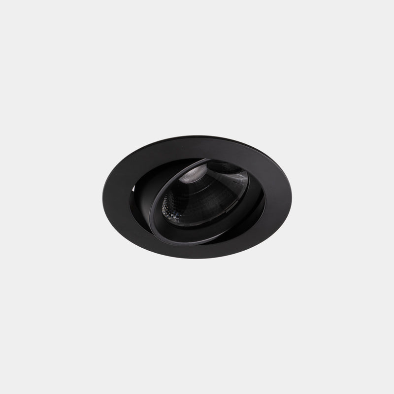 Play Flat Round Adjustable Recessed Downlight | 17.7W 2700K CRI92 | Black | AG12-18V9WMBB60