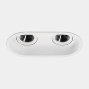 Play Double Round Adjustable Recessed Downlight | 28.6W 2700K CRI92 DALI-2 / Push | White | AG42-13V9WFDU14