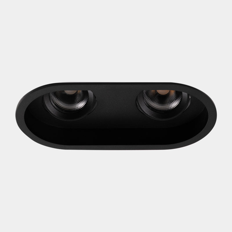 Play Double Round Adjustable Recessed Downlight | 23.8W 2700K CRI92 | Black | AG42-13V9WSBB60