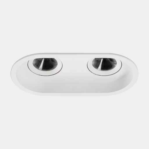 Play Double Round Adjustable Recessed Downlight | 39.6W 3000K CRI92 | White | AG42-18W9WMOU14