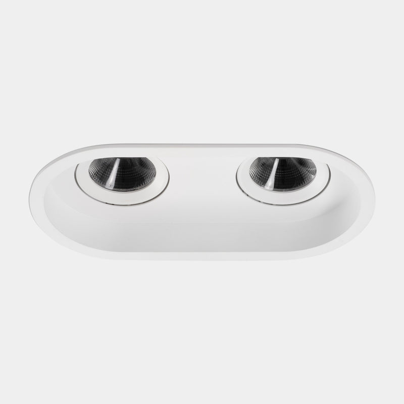 Play Double Round Adjustable Recessed Downlight | 17.0W 4000K CRI92 | White | AG42-P7X9WSOU14