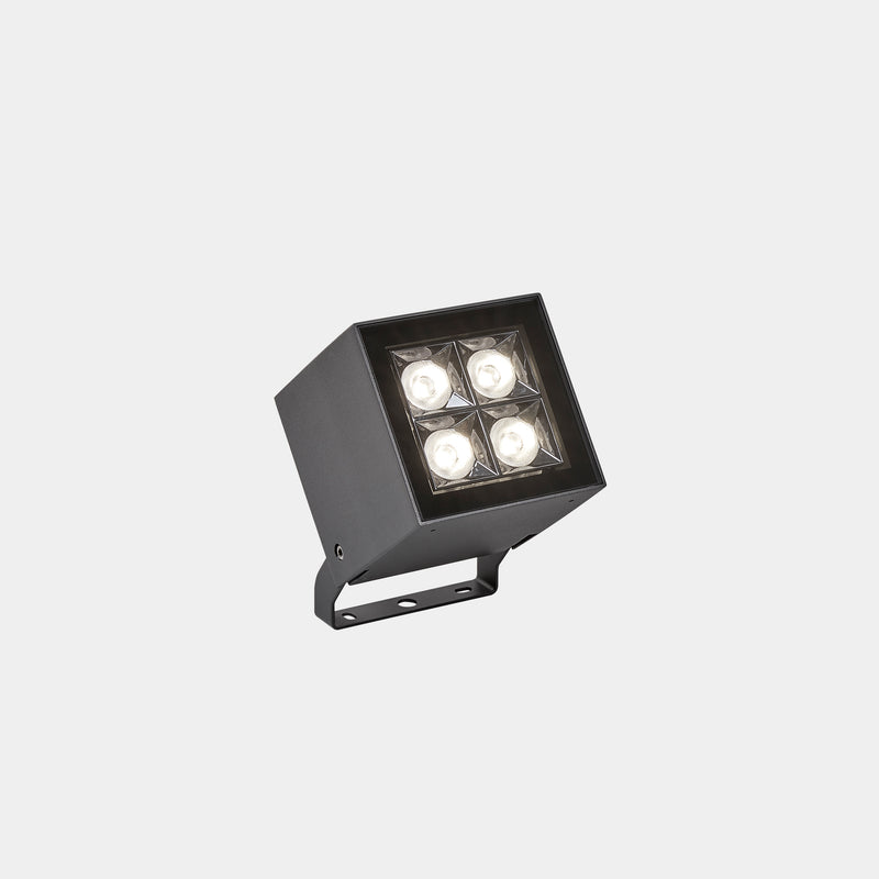Cube Spot 4 LEDS Spotlight | 19.6W 4000K CRI80 DMX RDM | Urban grey | AN12-16NNM3BBZ5