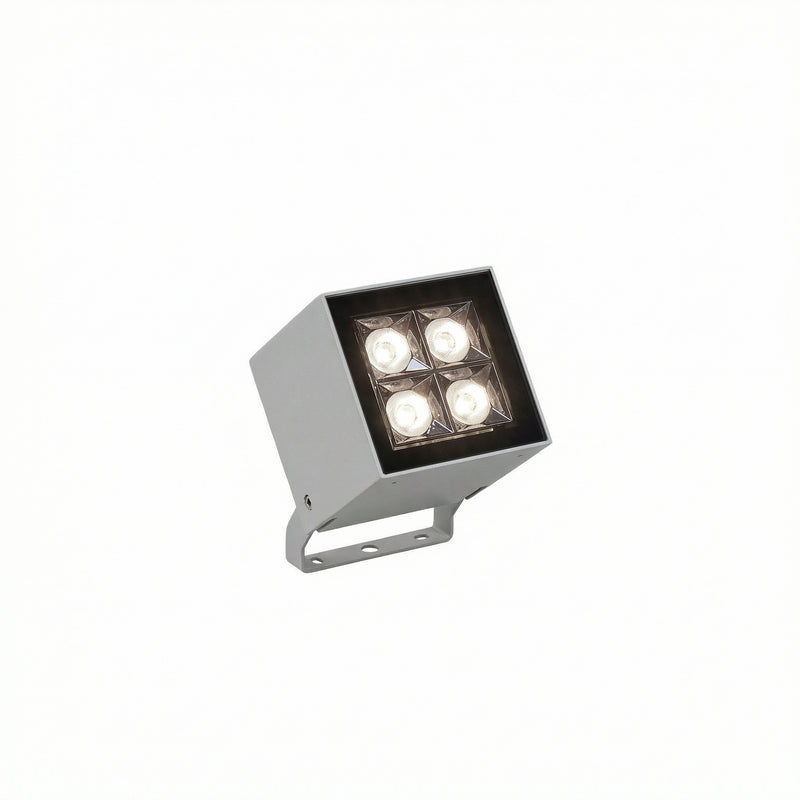 Cube Spot 4 LEDS Spotlight | 19.6W 3000K CRI80 DMX RDM | Grey | AN12-16WNM3BB34