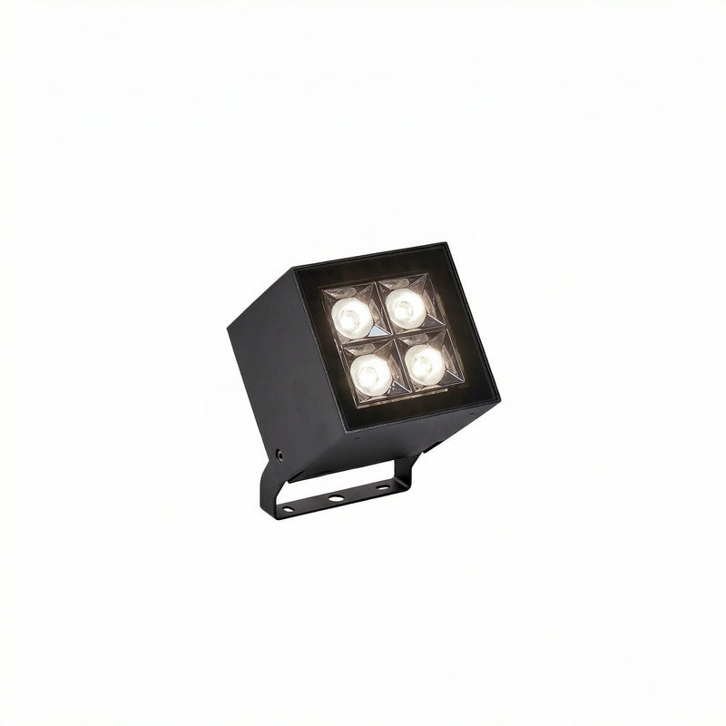 Cube Spot 4 LEDS Spotlight | 19.6W 3000K CRI80 DMX RDM | Black | AN12-16WNM3BB60