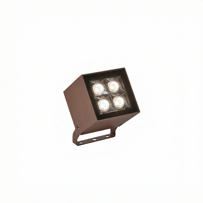 Cube Spot 4 LEDS Spotlight | 19.6W 3000K CRI80 DMX RDM | Brown | AN12-16WNM3BBJ6