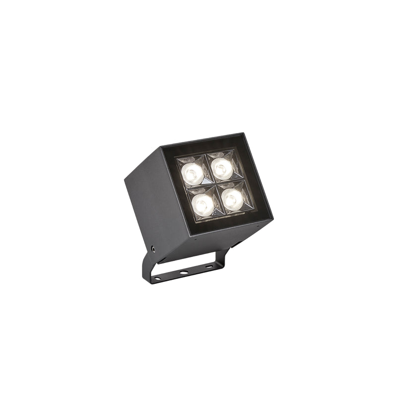 Cube Spot 4 LEDS Spotlight | 19.6W 3000K CRI80 DMX RDM | Urban grey | AN12-16WNS1BBZ5