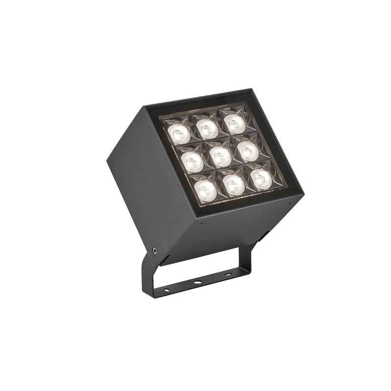 Cube Spot 9 LEDS Spotlight | 32.1W 3000K CRI80 DMX RDM | Urban grey | AN13-25WNE7DMZ5