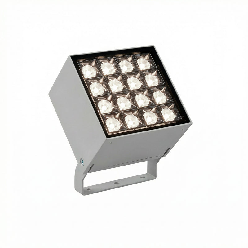 Cube Spot 16 LEDS Spotlight | 36.0W 3000K CRI80 DMX RDM | Grey | AN14-34WNS1DM34
