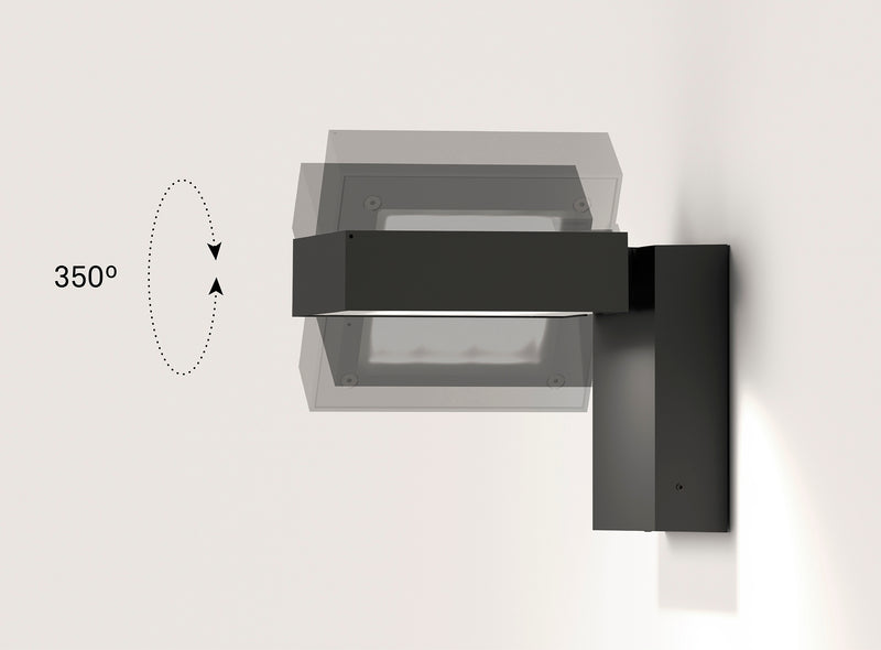 WALL FIXTURE IP66 MODIS OPTICS SINGLE LED 20W LED WARM-WHITE 2700K PHASE CUT URB