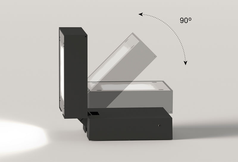 WALL FIXTURE IP66 MODIS OPTICS SINGLE LED 20W LED WARM-WHITE 2700K CASAMBI URBAN