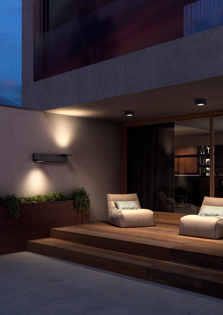 WALL FIXTURE IP66 MODIS OPTICS SINGLE LED 20W LED WARM-WHITE 2700K CASAMBI URBAN