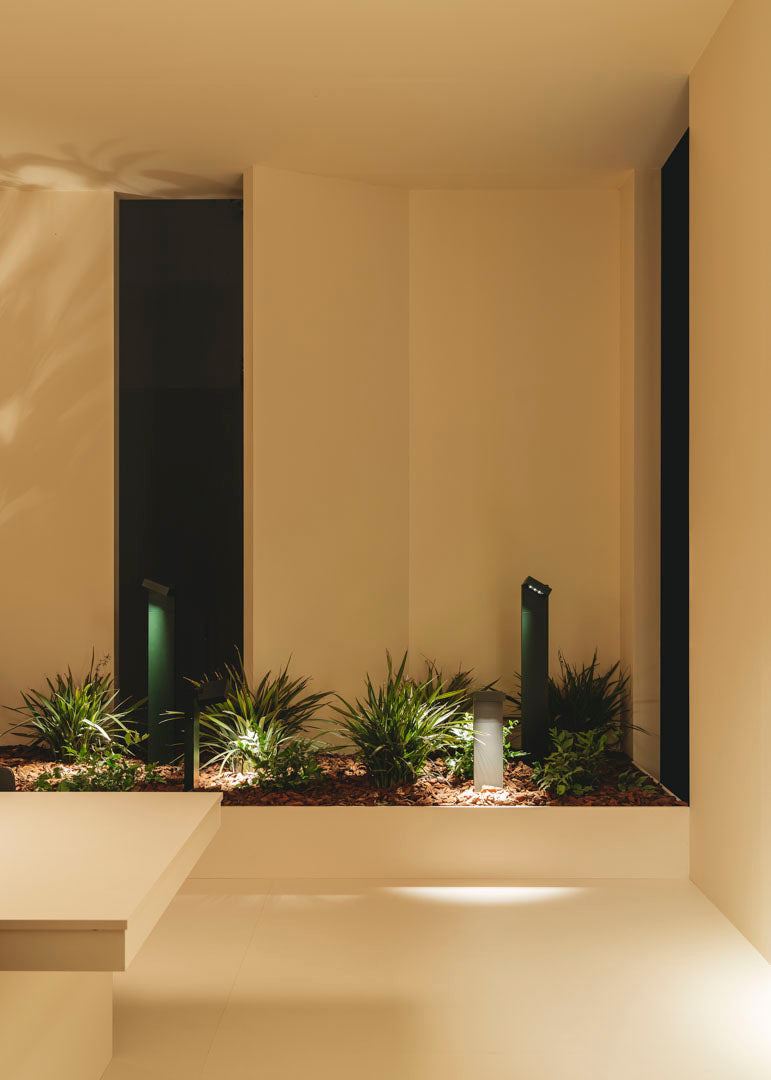 BOLLARD IP66 MODIS OPTICS 1000MM LED 20W LED WARM-WHITE 2700K PHASE CUT FIR GREE