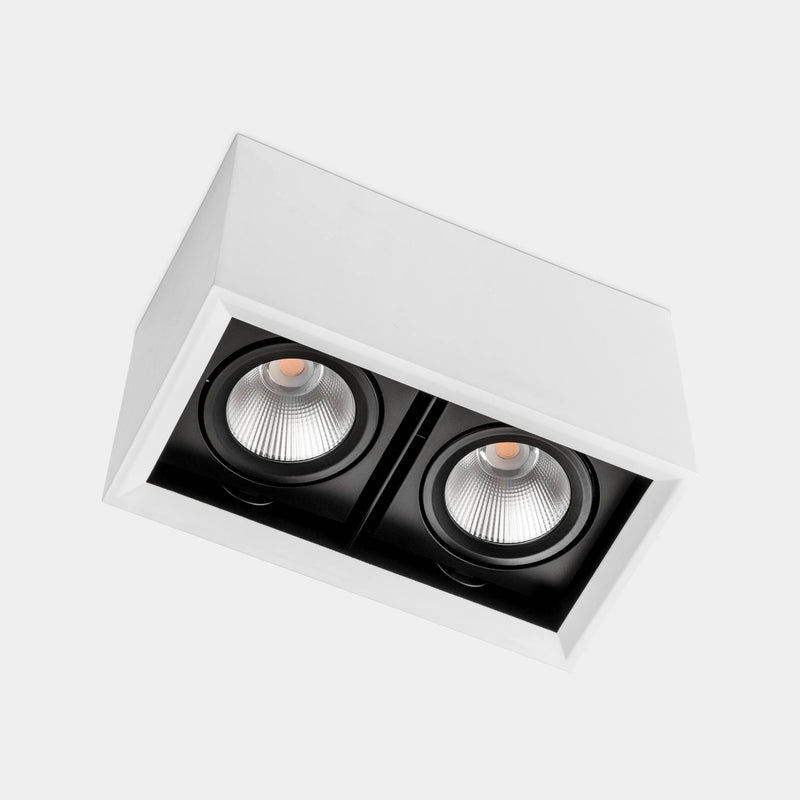 AU16-11X9F1OS14, CEILING FIXTURE MULTIDIR EVO SMALL DOUBLE SURFACE 28.5W LED WARM-WHITE 4000K , White, Transparent