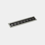 Cube Linear Recessed 500mm Linear Light | 47.8W 3000K CRI80 DALI-2 / Push | Grey | BD15-44W8T1DS34
