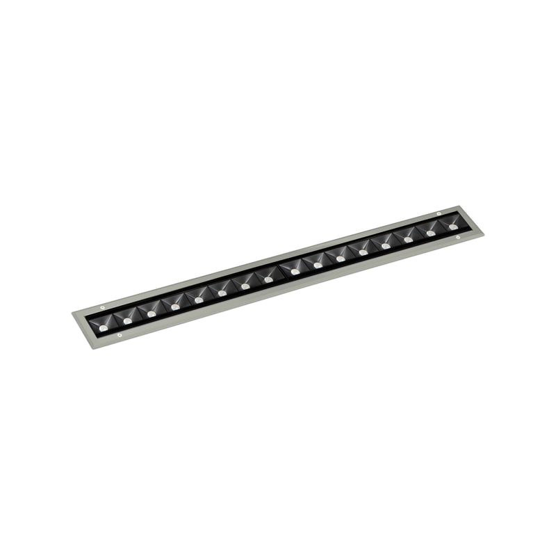 Cube Linear Recessed 1000mm Linear Light | 44.5W 3000K CRI70 DMX RDM | Grey | BD17-58WNS1DN34