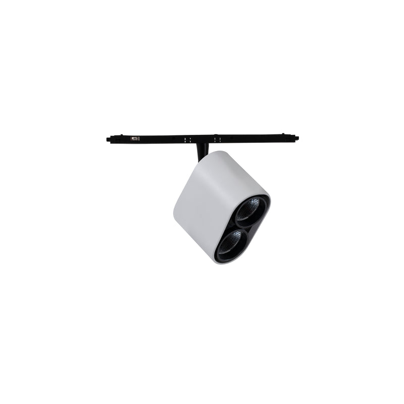 Twin LV MicroTrack 2 LEDS Spotlight | 6.2W 2700K CRI92 | White | BP11-P6V9S3OS14
