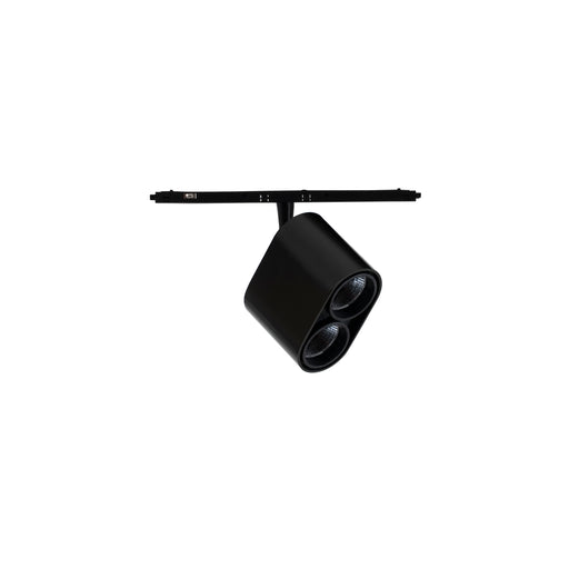 Twin LV MicroTrack 2 LEDS Spotlight | 6.2W 3000K CRI90 DALI-2 / Push | Black | BP11-P6W9F1DS60