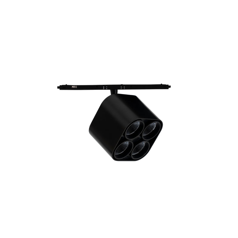 Twin LV MicroTrack 4 LEDS Spotlight | 12.0W 2700K CRI92 | Black | BP12-12V9M2OS60