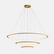 Circular Inward 3 Rings (ø3000 ø2000 ø1200) Pendant | 381.0W 4000K CRI92 | Gold | CD4G-00X9AZOSEF