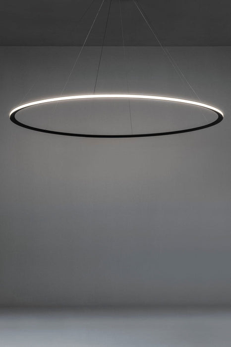 PENDANT CIRCULAR OUTWARD Ø1200 SURFACE LED 72 LED WARM-WHITE 2400K ON-OFF BLACK