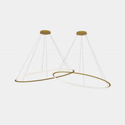 Circular Outward 2 Rings ø2000 Horitzontal Pendant | 258.0W 2700K CRI92 | Gold | CF4P-00V9AZOSEF