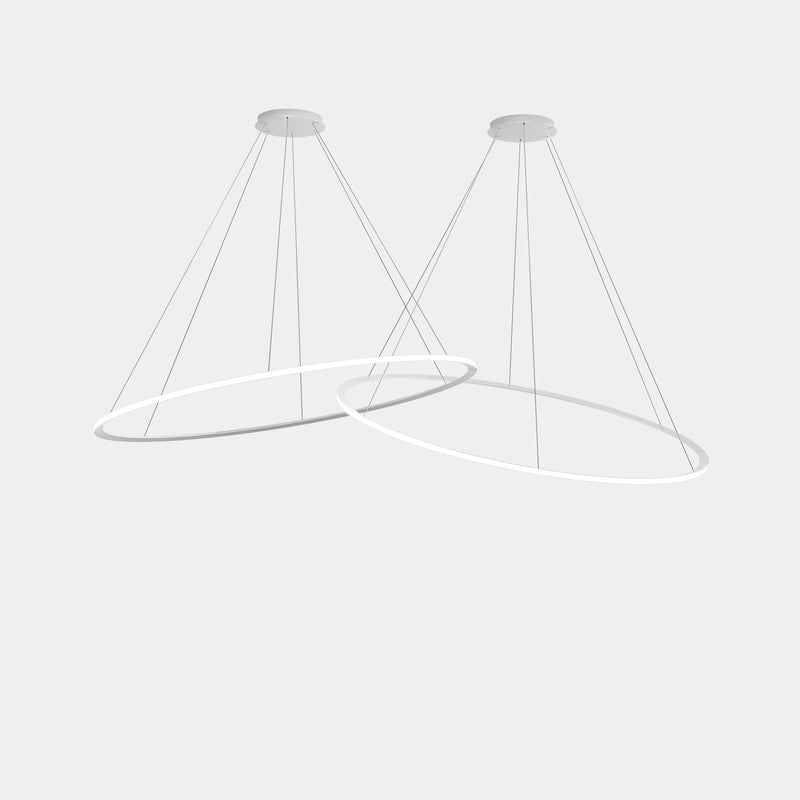 Circular Outward 2 Rings ø2000 Horitzontal Pendant | 258.0W 3000K CRI92 | White | CF4P-00W9AZOS14