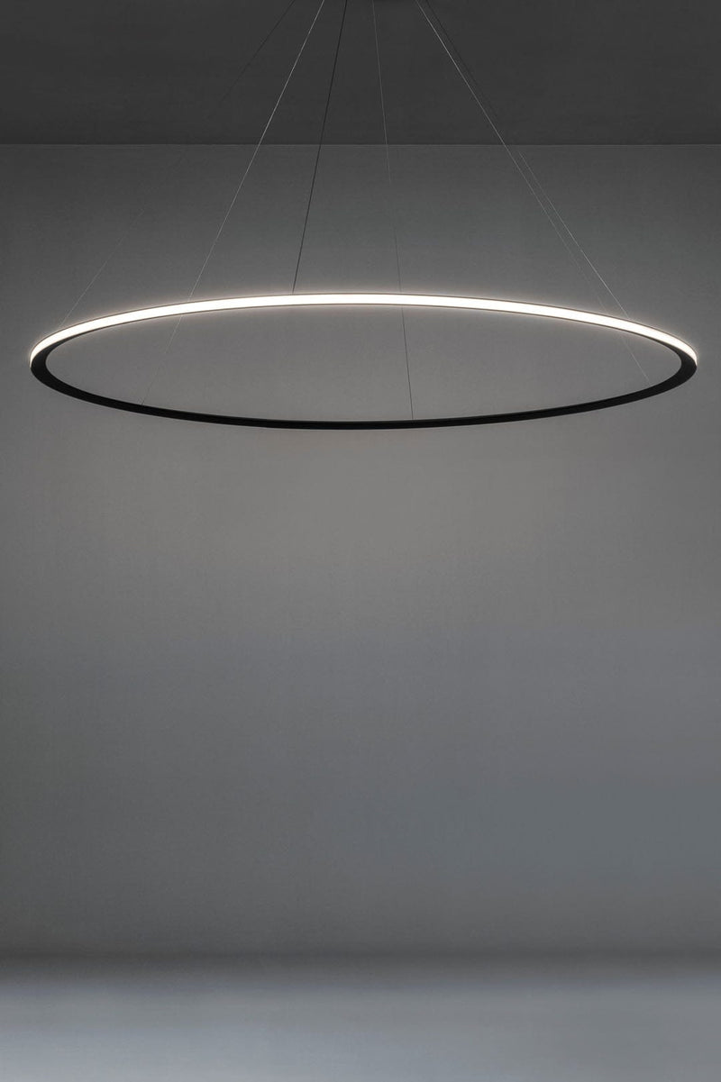PENDANT CIRCULAR OUTWARD Ø1200 RECESSED LED 72 LED WARM-WHITE 2700K 0-10V BLACK