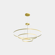 Circular Downward 3 Rings (ø2000 ø1200 ø600) Pendant | 190.0W 2700K CRI92 | Gold | CS4H-00V9AZOSEF