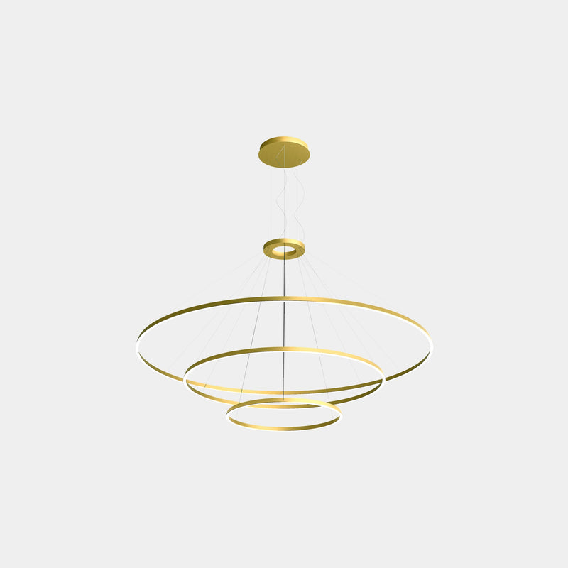 Circular Downward 3 Rings (ø2000 ø1200 ø600) Pendant | 190.0W 4000K CRI92 | Gold | CS4H-00X9AZOSEF